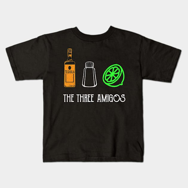 The Three Amigos - Cinco De Mayo Mexican Pride Kids T-Shirt by ahmed4411